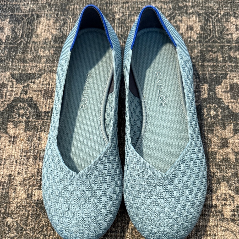 Rothy's Textured Blue Flats